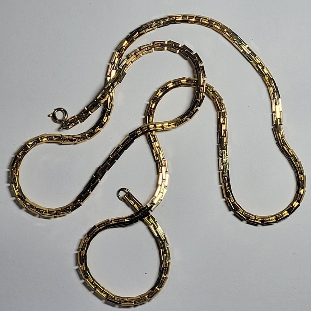 MONET Vintage Gold Plated Boston Chain Link Necklace